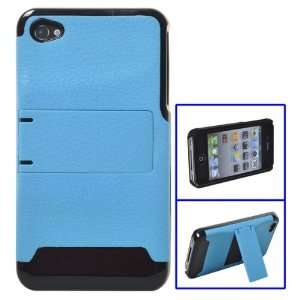   Hard Case with Stand for iPhone 4(Blue and Black) 