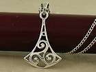 New Sterling Silver Tripple Spiral pendant Trinity knot