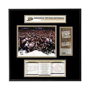  2007 Anaheim Ducks Stanley Cup Champions Ticket Frame Jr 