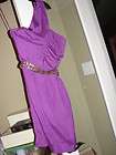 Trina Turk Womens Dress One Shoulder Violet Purple Sil