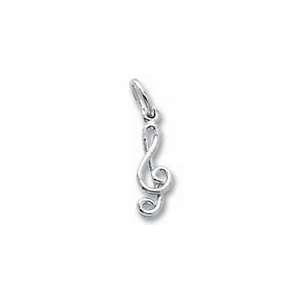  Treble Clef Charm   Gold Plated Jewelry