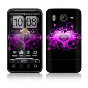   HTC Desire HD Decal Skin Sticker   Glowing Love Heart 
