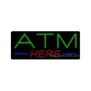  ATM Here Outdoor LED Sign 13 x 32: Home Improvement