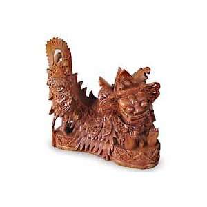  Wood statuette, Barong Dance Home & Kitchen