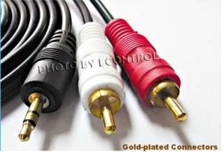 EC】3.5mm Male to 2 AV RCA Audio Adapter Cable 50ft 15m  