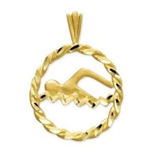    Genuine IceCarats Designer Jewelry Gift 14K Swimming Charm Jewelry