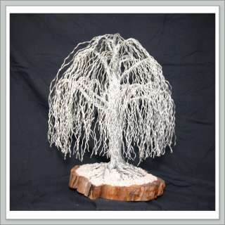Joebonsai Wire Bonsai Tree by Dale Bartlett   Ghost Willow (Small 