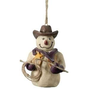  Snow Cowboy W/Lariat Ornament