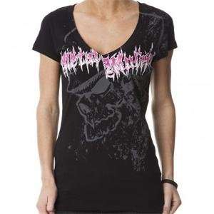  Metal Mulisha Womens Transgress T Shirt   X Large/Black 