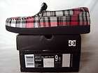 DC VILLAIN TX T P SKATE MEN SHOES SIZE 9 BLK/RED/PLAID