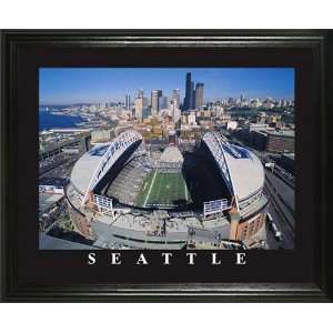  Seattle Seahawks   Qwest Field Aerial   Lg   Framed Poster 