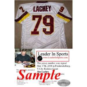  Jim Lachey Autographed Jersey   Washington Redskins   Ohio 
