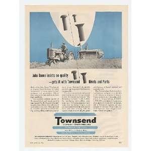  1953 John Deere Tractor Townsend Rivets Parts Print Ad 