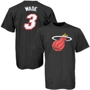   Miami Heat #3 Dwyane Wade Black Jersey T shirt