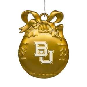 Baylor University   Pewter Christmas Tree Ornament   Gold