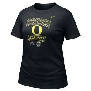 Oregon Ducks 2011 BCS Bowl Bound Nike T Shirt WOMENS:  
