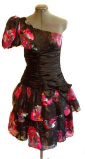 Awesome floral 80s prom party dress