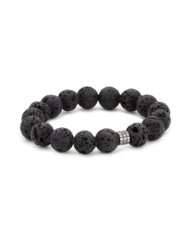 Jordan Alexander Unisex Lava with Diamond Bead Bracelet