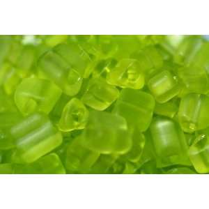Beaders Paradise LGM203 Czech Glass Lime Green Mixed Geometric Shapes 