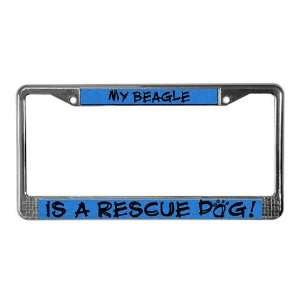  Rescue Dog Beagle Pets License Plate Frame by  