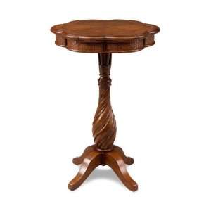  Favorite Finds Twist Pedestal Table (Walnut) (26H x 18 