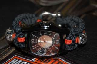 The ULTIMATE Harley Davidson Colors Paracord Watch Black  