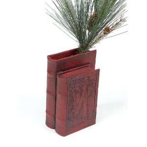   Victorian Inspirations Red Christmas Book Vases 9
