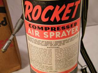 VINTAGE D. B. SMITH 3 GAL ROCKET COMPRESSED AIR GARDEN INSECT SPRAYER 