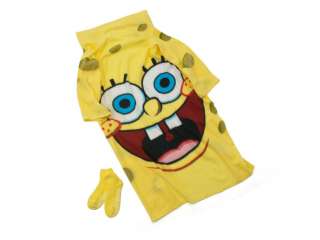 Spongebob Squarepants Snuggie Blanket w/ Arms & Slipper Non Skid Socks 