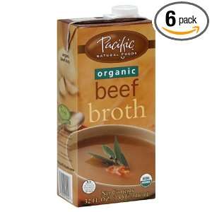 Pacific Beef Broth Organic, Gluten Free, 32 ounces (Pack of6):  