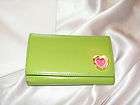 LOVCAT Paris Cut Out Heart Green Pink Interior French Wallet