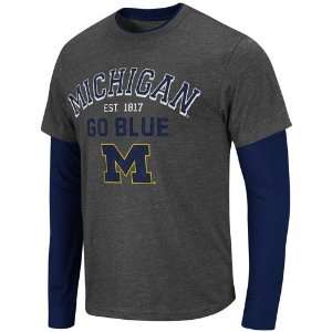 Michigan Wolverines Venture Double Layer Long Sleeve T Shirt 
