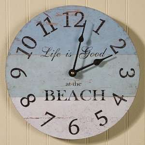  Life Is Good Beach Clock: Home & Kitchen