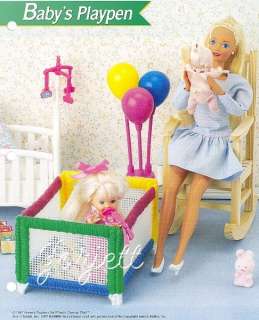 Babys Playpen, Annies pc patterns fit Barbie dolls  