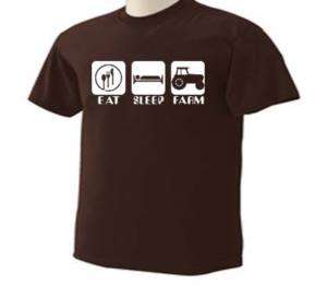 Eat Sleep Farm Farmer Farming T Shirt  