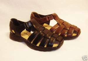 Thom MCCan Leather Closed Toe Sandals Black or Brown  