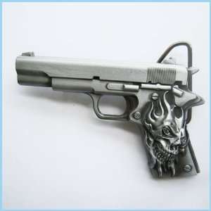   Fashion Silver Pistol Style Mens Belt Buckle GU 019 