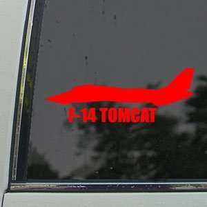  F 14 TOMCAT Red Decal Military Soldier Window Red Sticker 