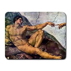    Creation Of Adam Detail By Michelangelo Mouse Pad