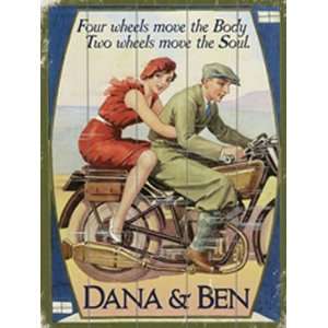  Dana & Ben Vintage Wood Sign 