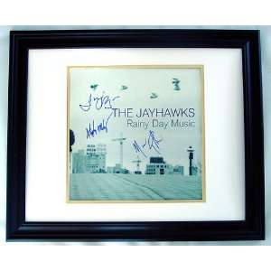   JAYHAWKS Autographed Framed RAINY DAY Signed LP Flat 