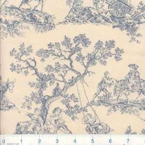   Florals English Toile Cadet Fabric By The Yard: Arts, Crafts & Sewing