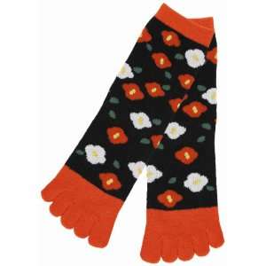   Print Womens 5 Inch Cuff 5 Toe Socks:  Kitchen & Dining