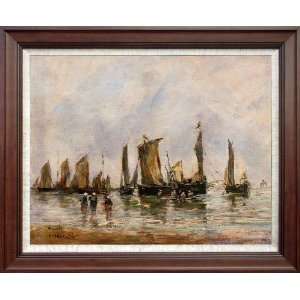   Oil Paintings: Fishing Boats Berck   Free Shipping: Home & Kitchen