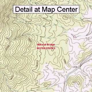 USGS Topographic Quadrangle Map   Natural Bridge, Virginia (Folded 