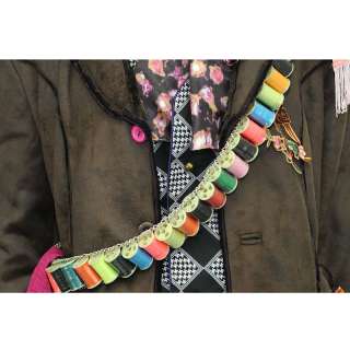   BANDOLIER Thread Belt Colourful Yarn costume bandoleer props  
