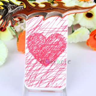 Design Heart shape Hard Back Case For iPhone 4  