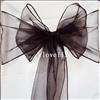 50PCS New Ivory Organza Chair Sashes Bow Cover Banquet  