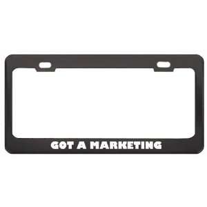 Got A Marketing Director? Last Name Black Metal License Plate Frame 