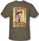 NEW Men Women Ladies Youth SIZES Andy Griffith Barney Fife Retro T 